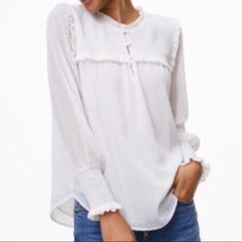 Never worn white LOFT blouse